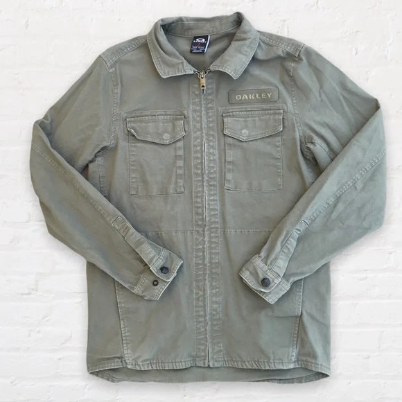 Oakley | Jackets & Coats | Oakley Military Green Denim Jacket 